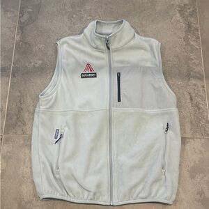 Malbon Men's Gray Fleece Vest